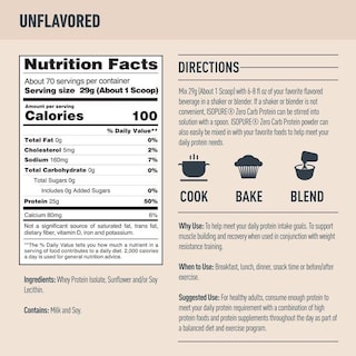 Foto 2 | Proteína En Polvo Isopure Zero Carb Sin Sabor, 2,04 Kg, 70 Porciones - Venta Internacional.