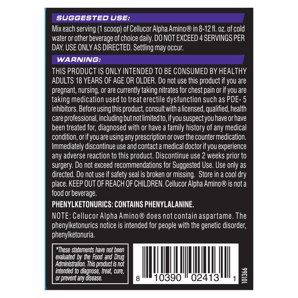 Foto 4 pulgar | Suplemento Cellucor Alpha Amino Eaa Y Bcaa En Polvo Sandía - Venta Internacional.