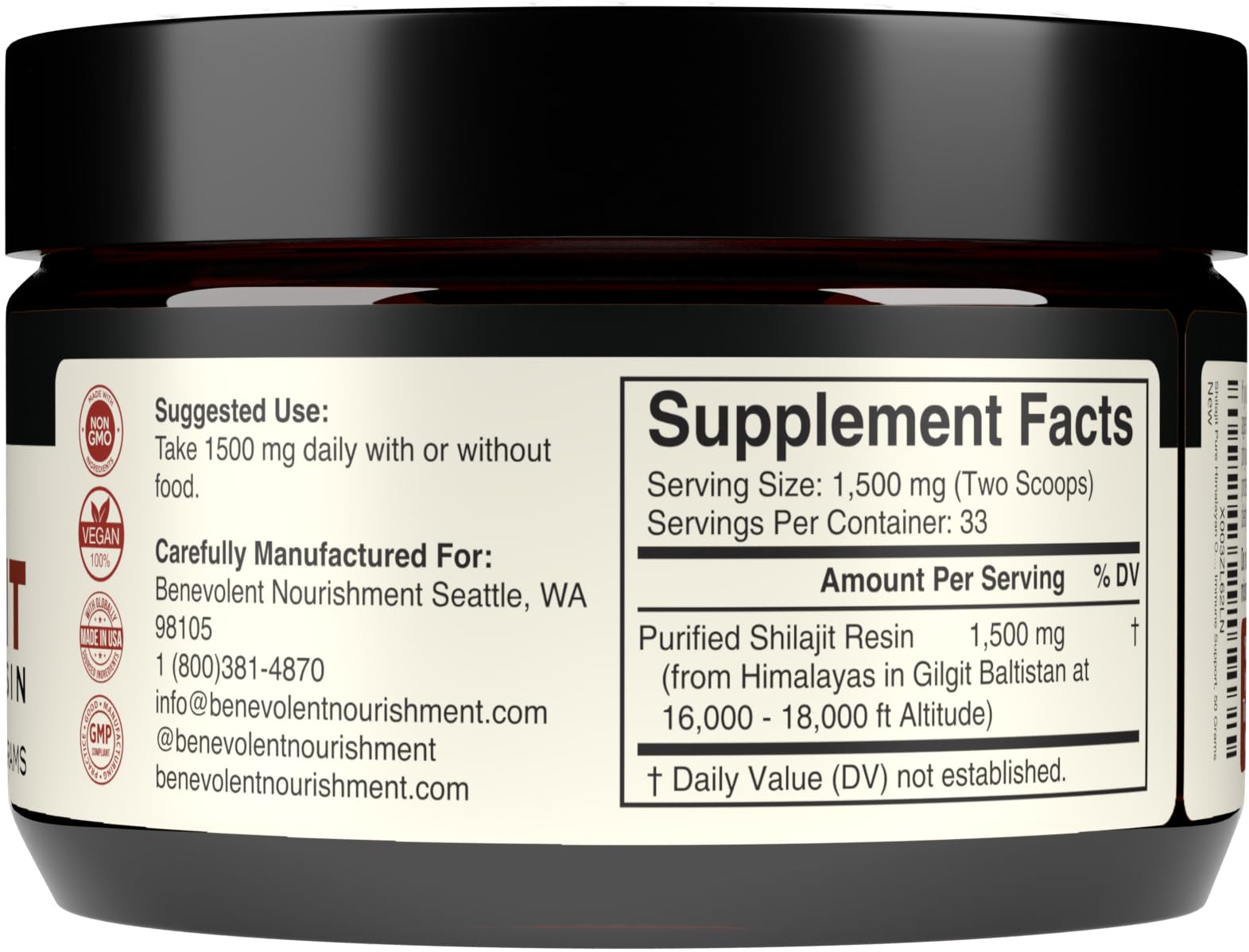 Foto 4 pulgar | Suplemento De Resina Pura De Shilajit Del Himalaya Para Nutrición Benévola - Venta Internacional.