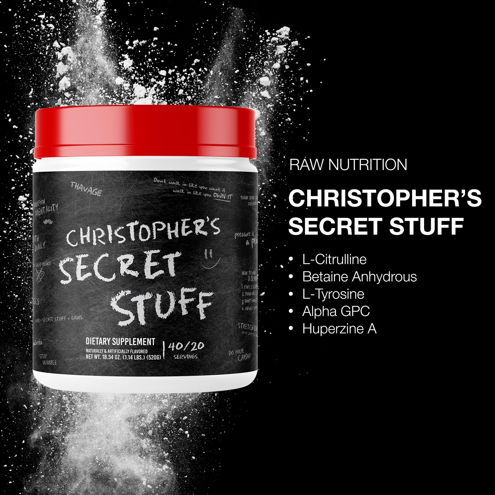 Foto 3 pulgar | Suplemento Previo Al Entrenamiento Raw Christopher's Secret Stuff Thavage - Venta Internacional.