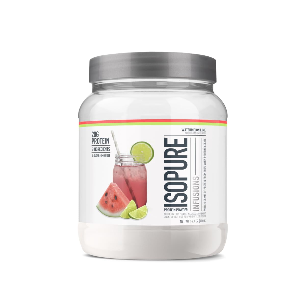 Foto 2 pulgar | Proteína En Polvo Isopure Clear Whey Isolate, Sandía Y Lima - Venta Internacional.