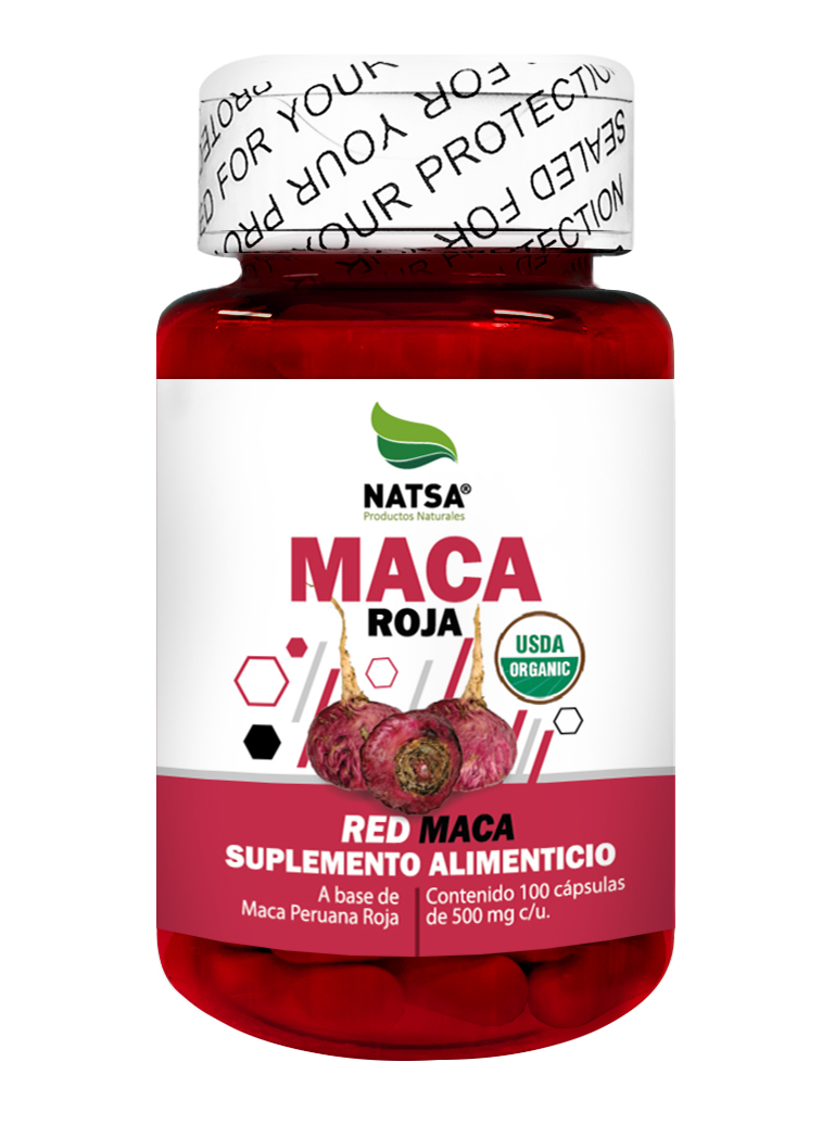 Foto 2 pulgar | Suplemento Maca Roja Natsa 100 Cápsulas