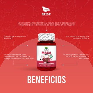 Foto 3 | Suplemento Maca Roja Natsa 100 Cápsulas