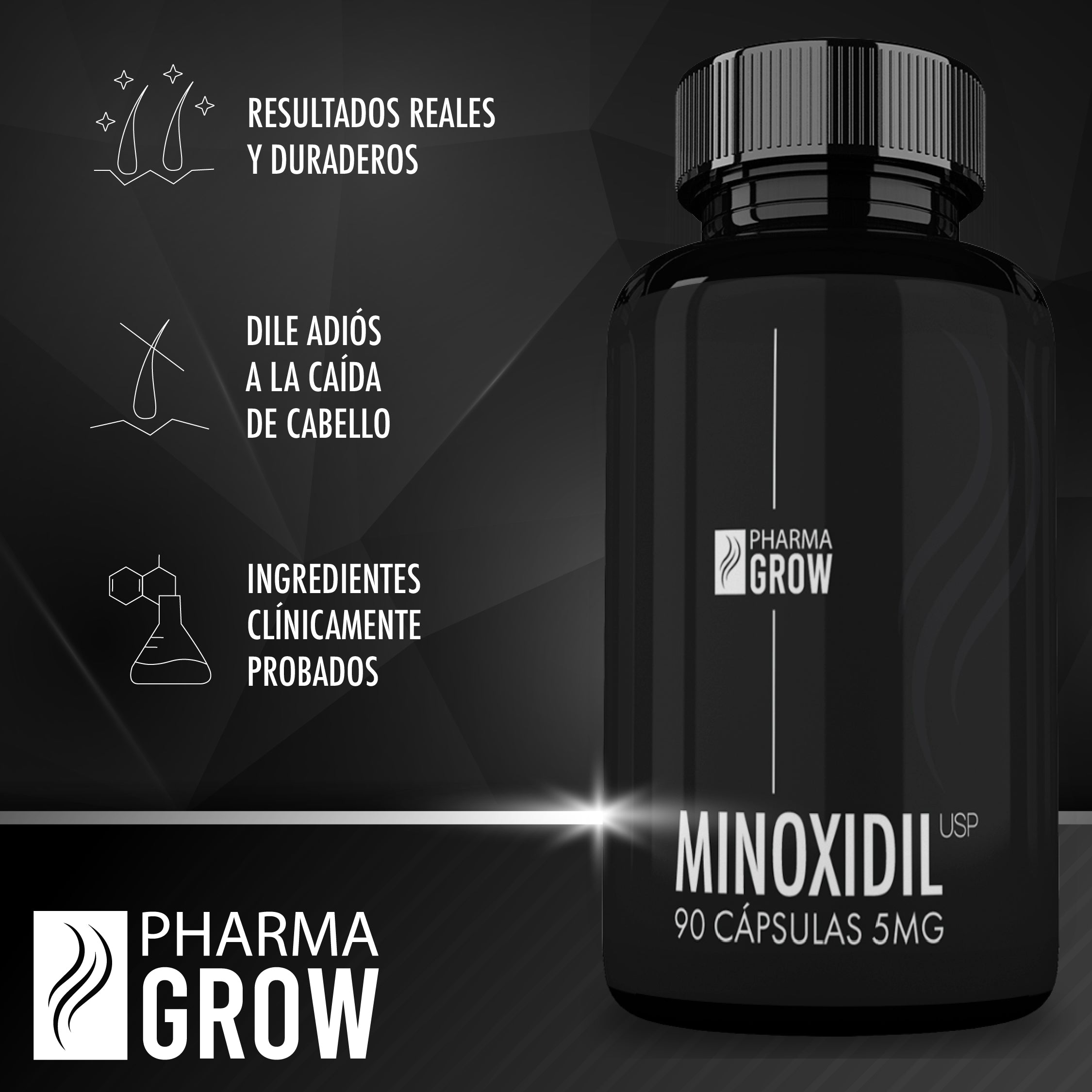 Foto 6 pulgar | Pharma Grow Minoxidil 5 Mg – 1 Cápsula Diaria | Crecimiento Capilar, Densidad Y Fortalecimiento Desde La Raíz