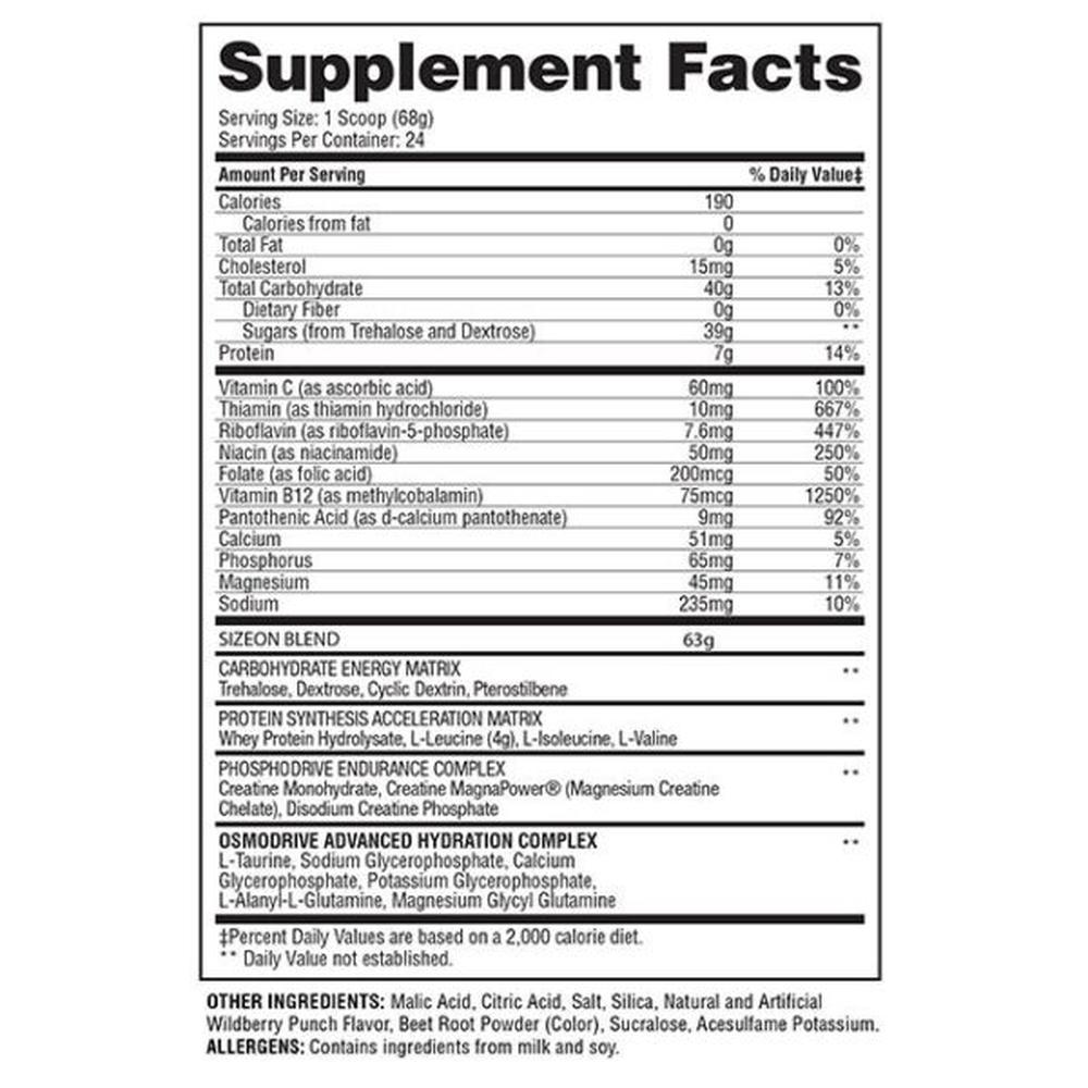 Foto 3 pulgar | Intra Entrenamiento Gaspari Nutrition Sizeon Intra Workout 24 Servicios