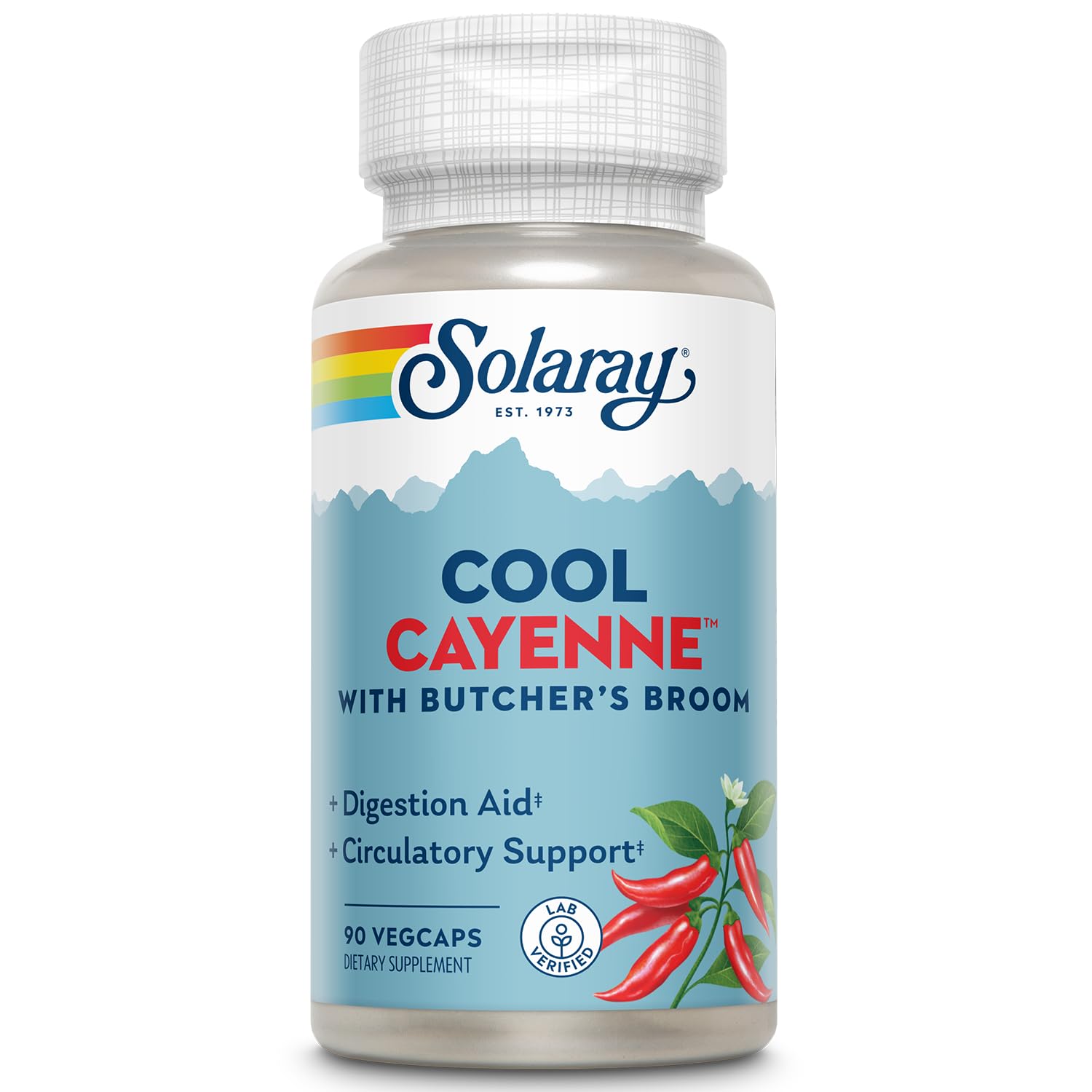 Foto 1 | Suplemento Solaray Cool Cayenne Pepper 40,000 Hu 90 Cápsulas Vegetales - Venta Internacional.