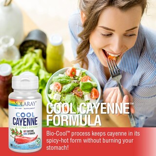 Foto 4 | Suplemento Solaray Cool Cayenne Pepper 40,000 Hu 90 Cápsulas Vegetales - Venta Internacional.