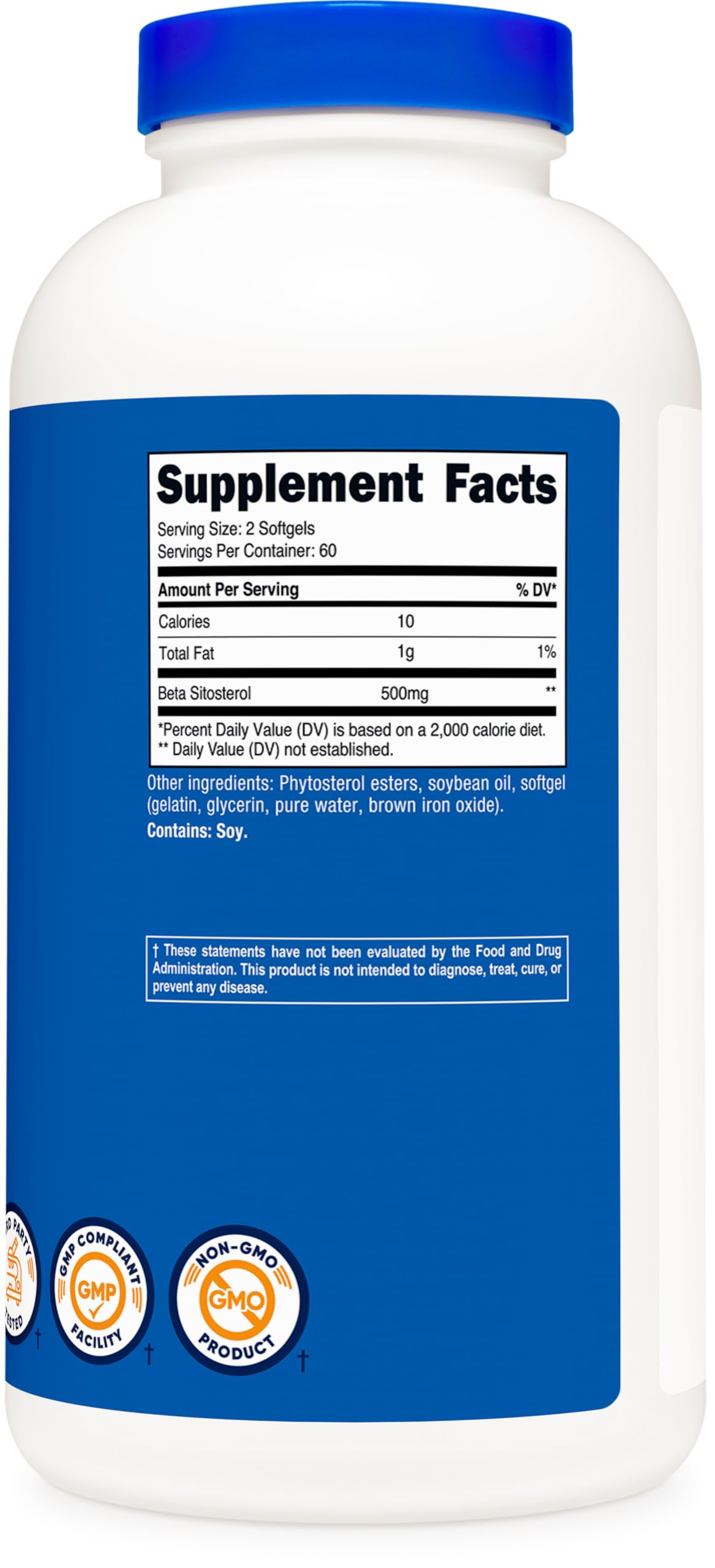 Foto 6 pulgar | Suplemento Nutricost Beta Sitosterol 500 Mg 240 Cápsulas Blandas - Venta Internacional.