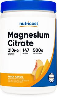 Foto 1 | Citrato De Magnesio En Polvo Nutricost Peach Mango 500g - Venta Internacional.
