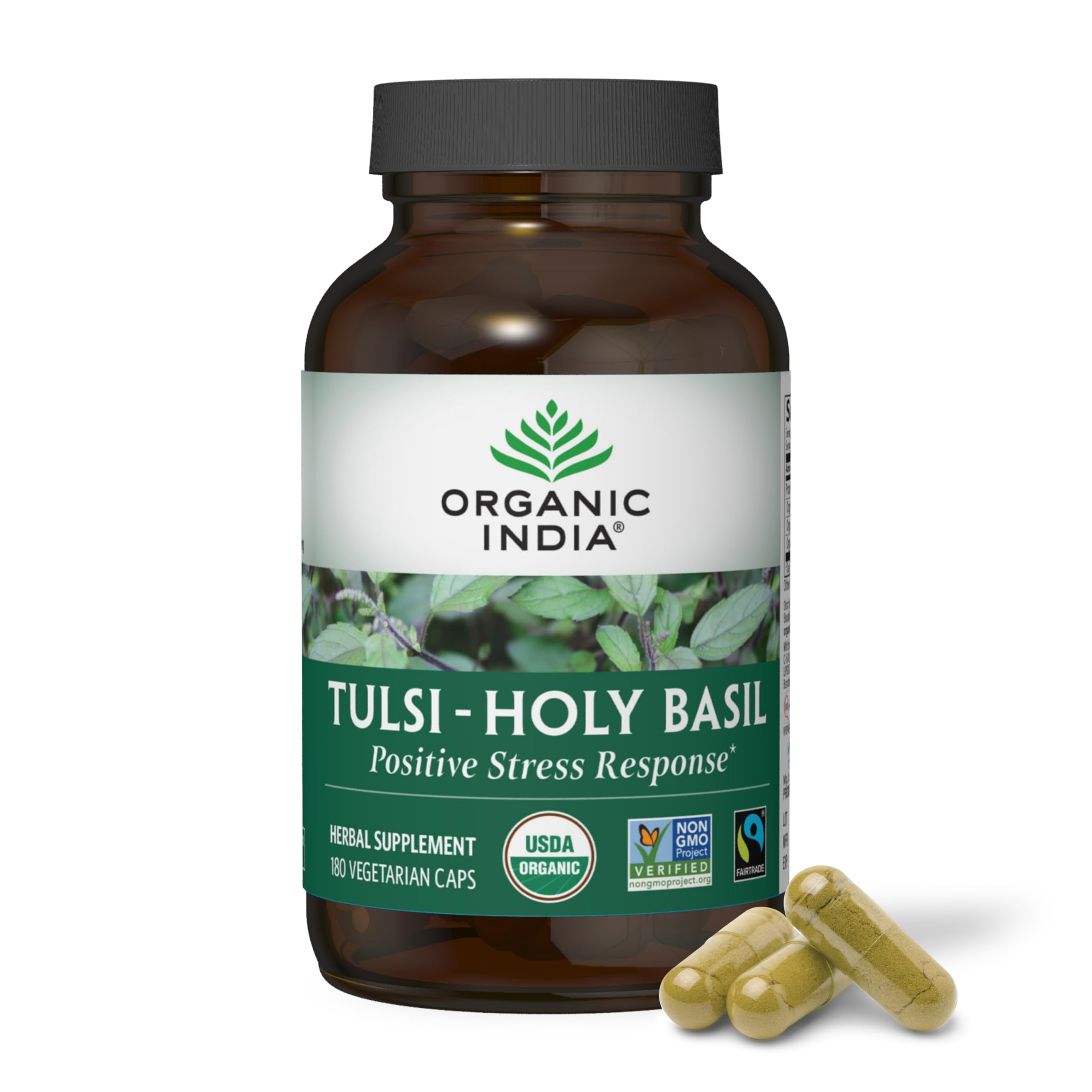 Foto 2 pulgar | Suplemento Organic India Tulsi Holy Basil 180 Cápsulas - Venta Internacional.