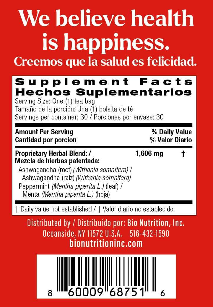 Foto 5 pulgar | Suplemento Herbario Tea Bio Nutrition Ashwagandha 500ml - Venta Internacional.