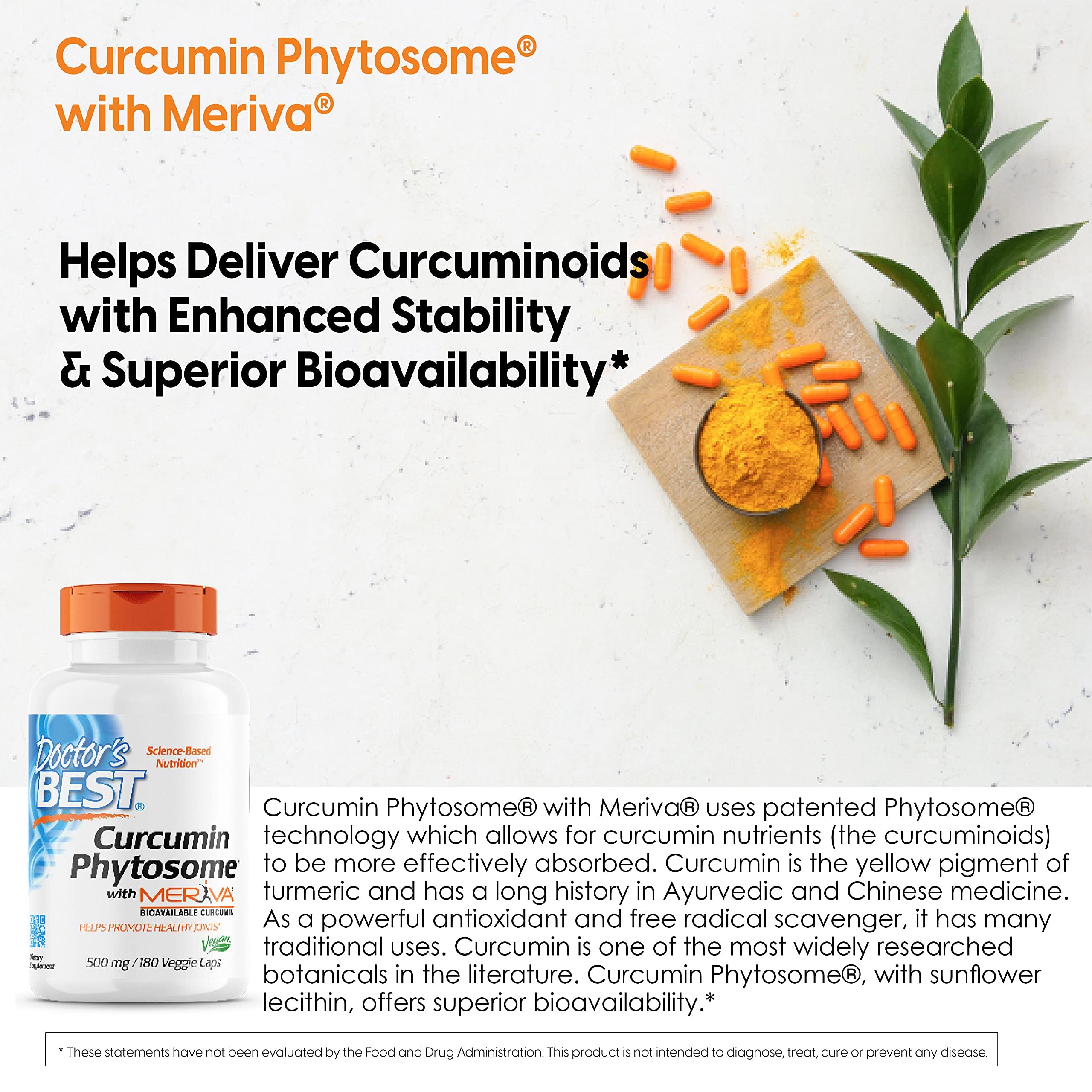 Foto 3 pulgar | Suplemento Doctor's Best Curcumin Phytosome 500 Mg 180 Cápsulas - Venta Internacional.
