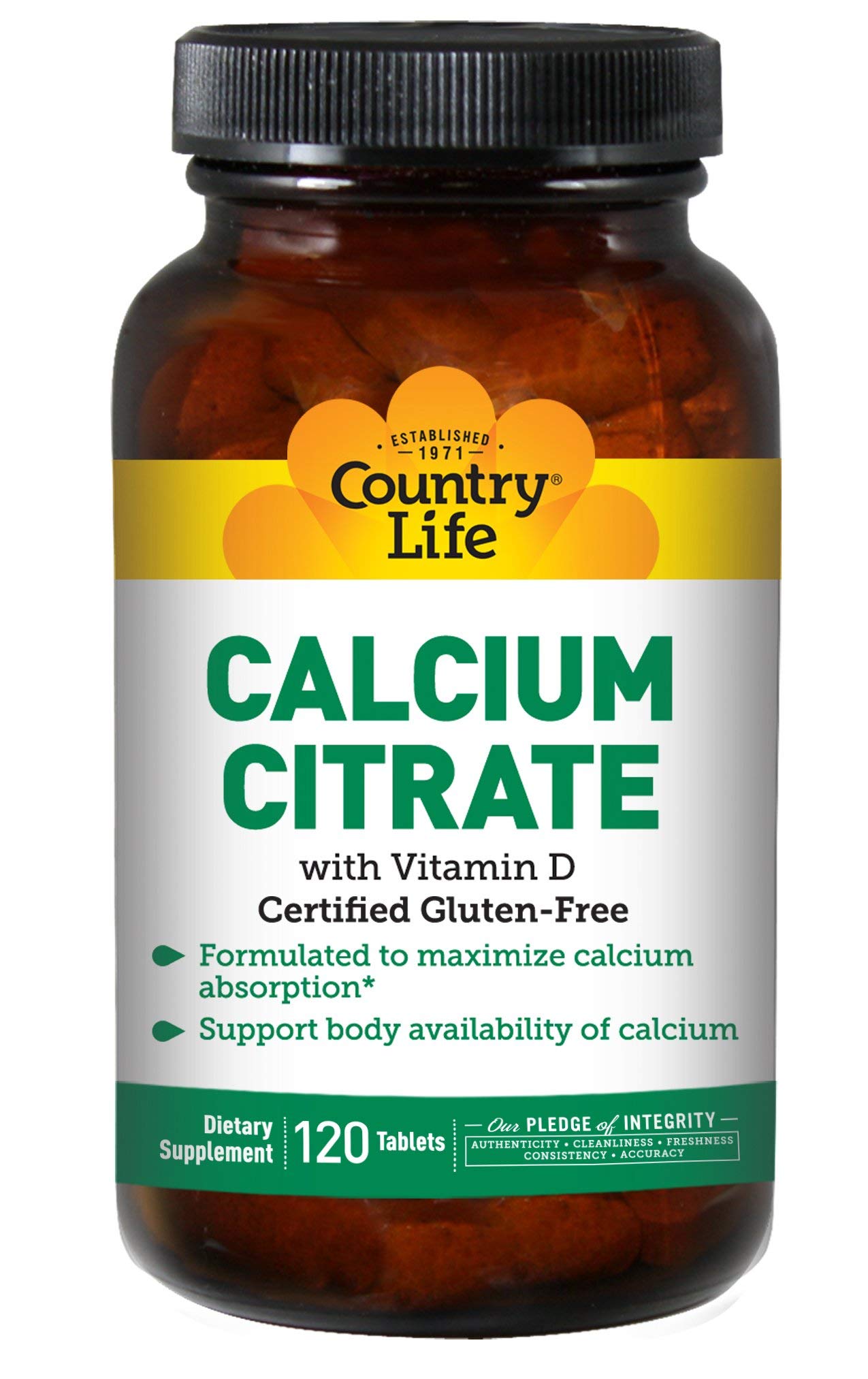 Foto 2 pulgar | Suplemento De Citrato De Calcio Country Life Con Vitamina D, 120 Unidades - Venta Internacional.