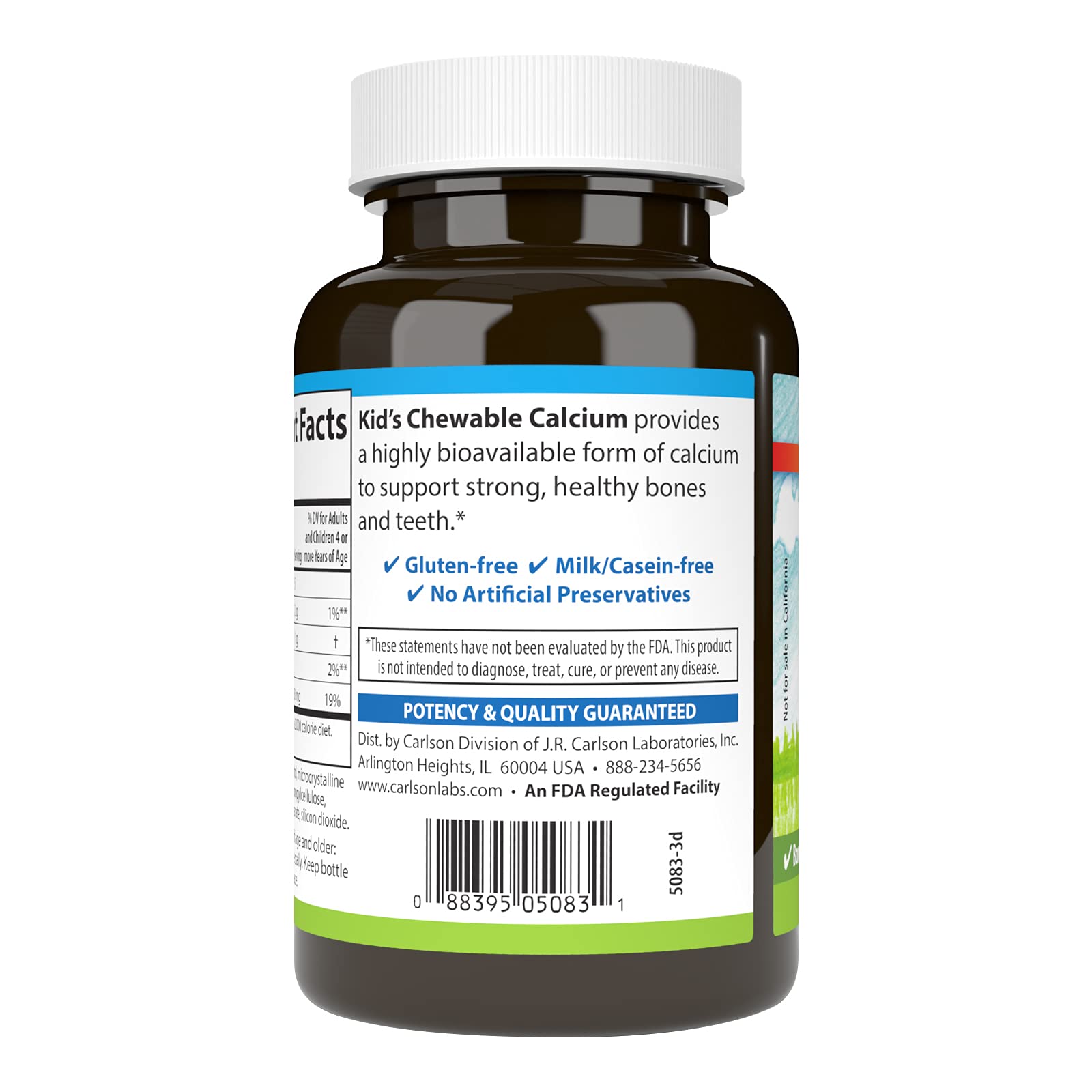 Foto 3 | Suplemento De Calcio Masticable Carlson Labs Carlson Para Niños - Venta Internacional.
