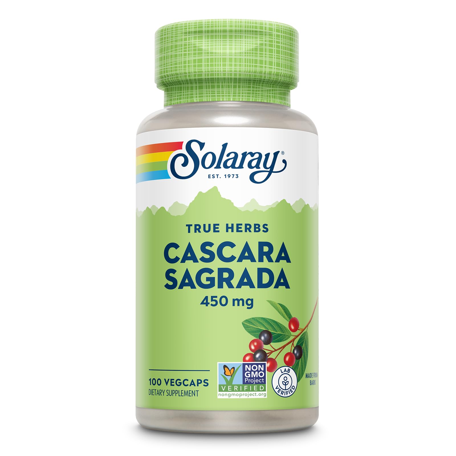 Foto 2 pulgar | Suplemento Solaray Cáscara Sagrada, 450 Mg, 100 Cápsulas Vegetales - Venta Internacional.