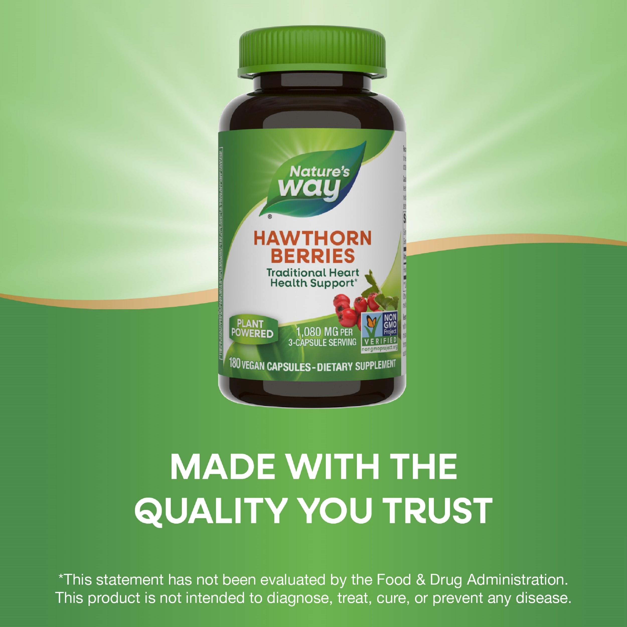 Foto 5 | Suplemento Nature's Way Con Bayas De Espino Blanco Para La Salud Del Corazón, 180 Cápsulas - Venta Internacional.