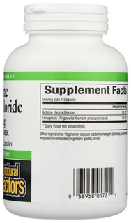 Foto 7 | Suplemento Natural Factors Betaine Hcl 500 Mg 180 Cápsulas - Venta Internacional.