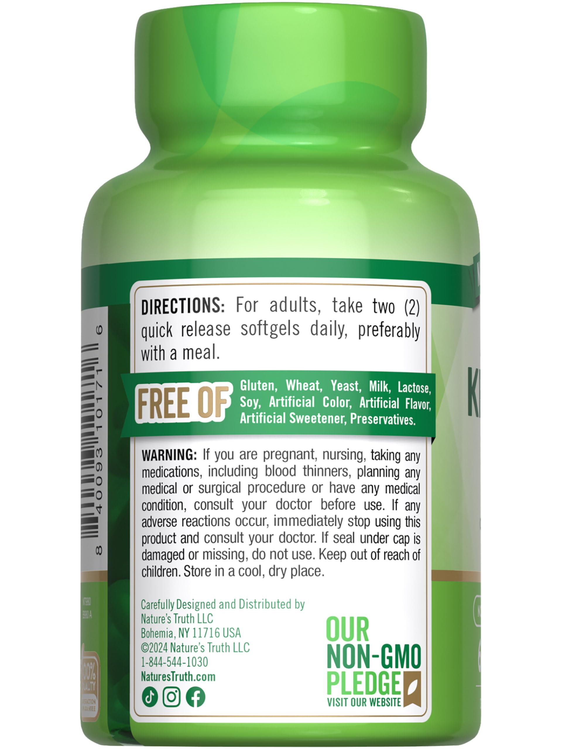Foto 7 | Suplemento De Aceite De Krill Antártico De Nature's Truth 2000 Mg 60 Cápsulas Blandas - Venta Internacional.