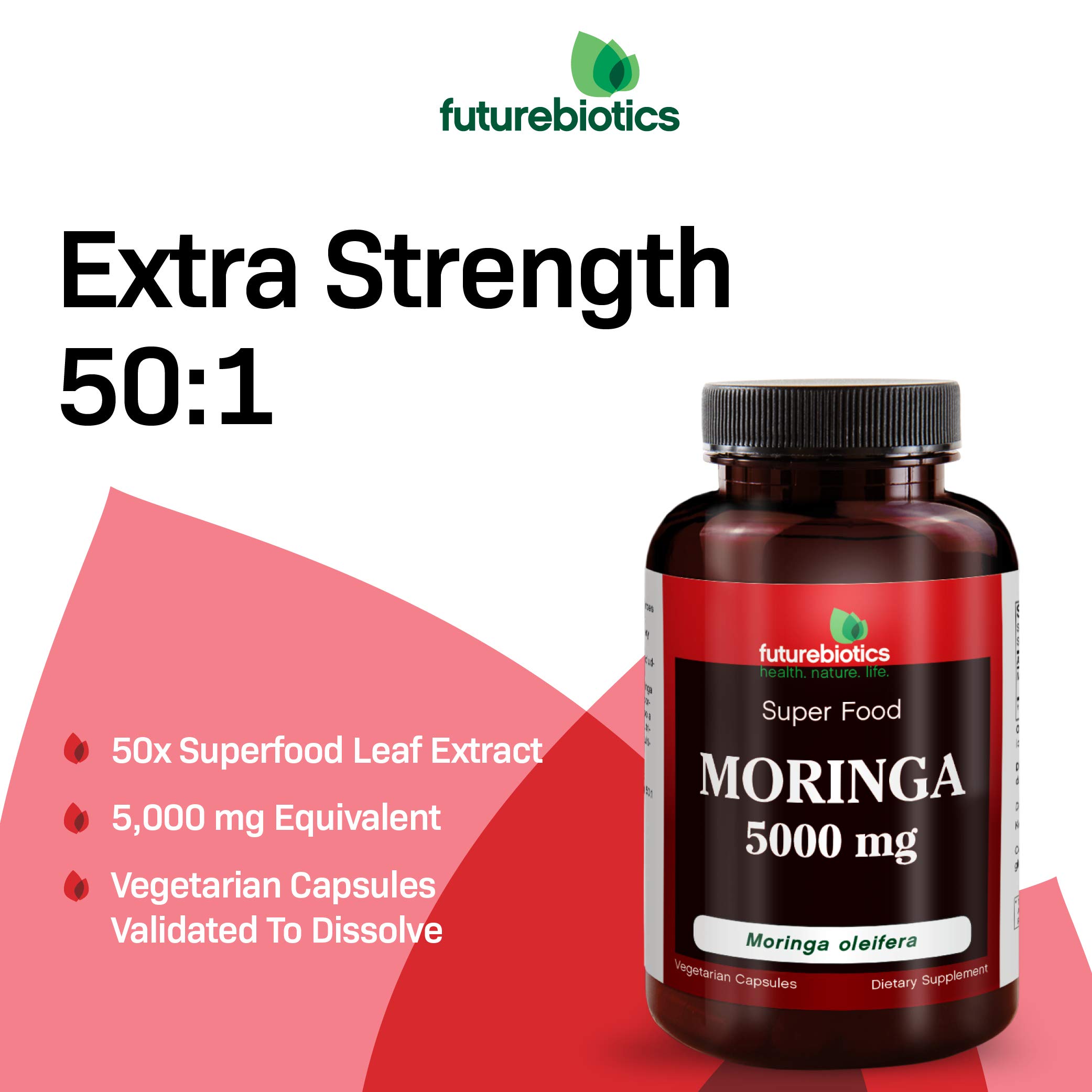 Foto 5 pulgar | Suplemento Futurebiotics Moringa 5000 Mg 60 Cápsulas Vegetarianas - Venta Internacional.