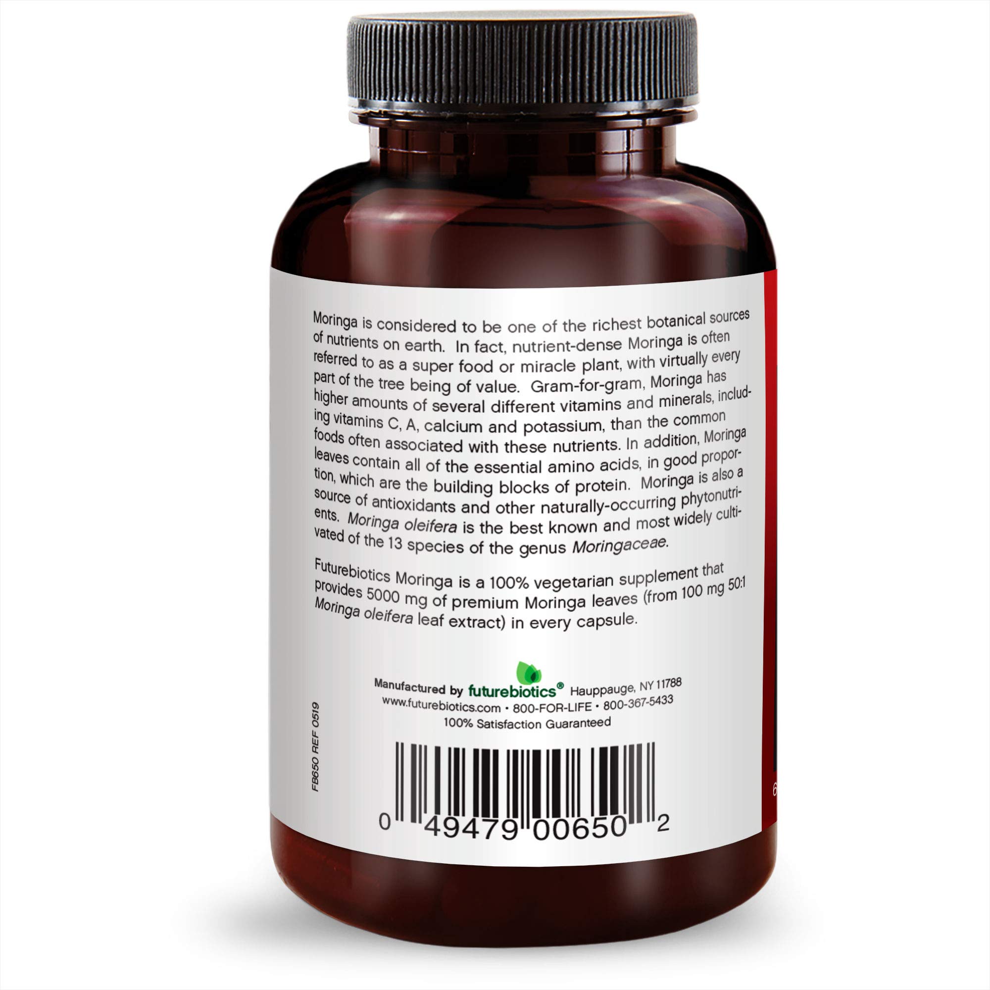 Foto 8 pulgar | Suplemento Futurebiotics Moringa 5000 Mg 60 Cápsulas Vegetarianas - Venta Internacional.