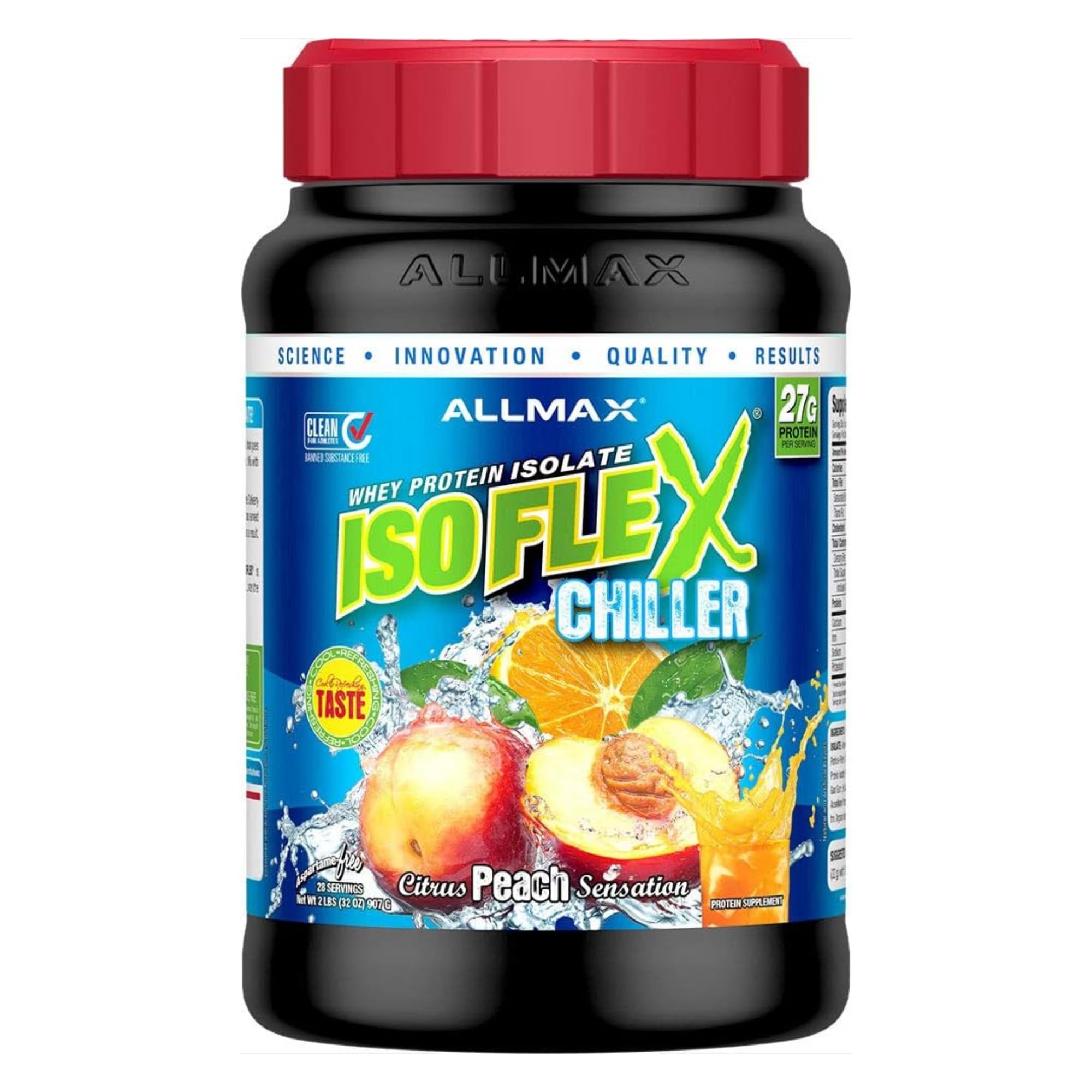 Foto 2 pulgar | Proteína En Polvo Allmax Nutrition Isoflex Chiller Citrus Peach, 2 Libras - Venta Internacional.