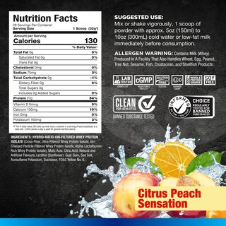 Foto 2 | Proteína En Polvo Allmax Nutrition Isoflex Chiller Citrus Peach, 2 Libras - Venta Internacional.