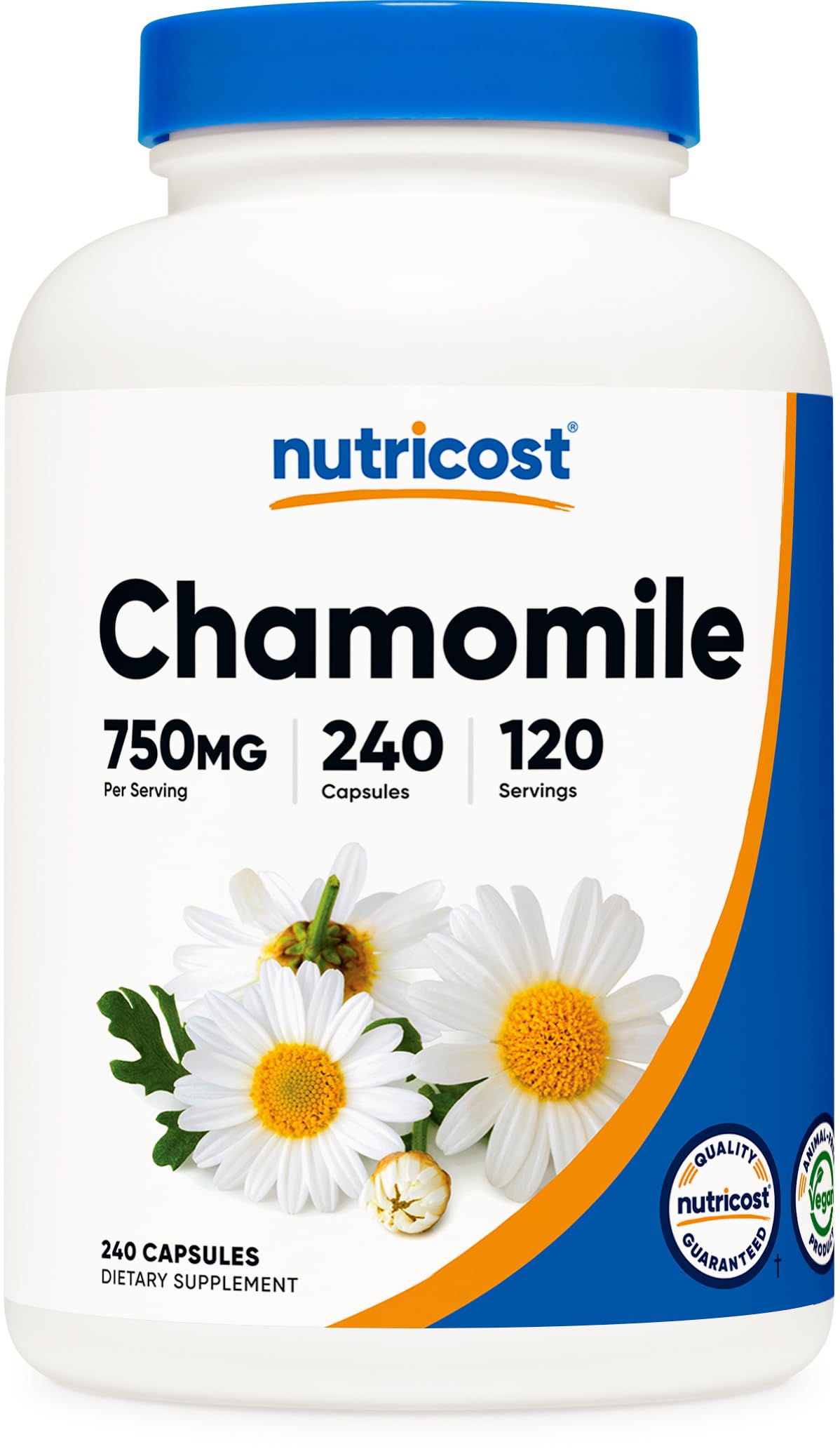 Foto 1 | Suplemento Nutricost, Cápsulas De Manzanilla, 750 Mg, 240 Cápsulas - Venta Internacional.