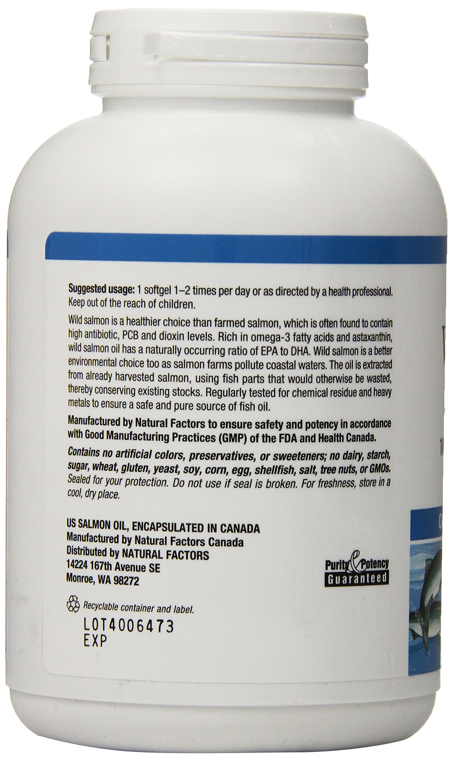 Foto 3 pulgar | Suplemento Natural Factors De Aceite De Salmón Salvaje De Alaska 1000 Mg - Venta Internacional.
