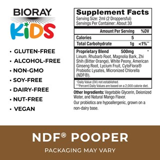 Foto 2 | Suplemento Bioray Kids Ndf Pooper Con Sabor A Mango, 60 Ml, 30 Porciones - Venta Internacional.