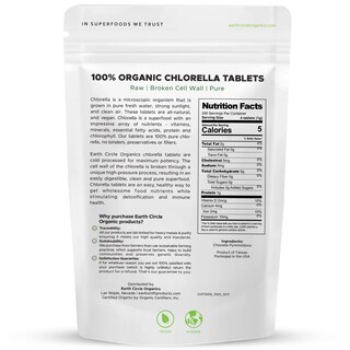 Foto 2 | Tabletas De Clorella Earth Circle Foods 1000 Tabletas - Venta Internacional.