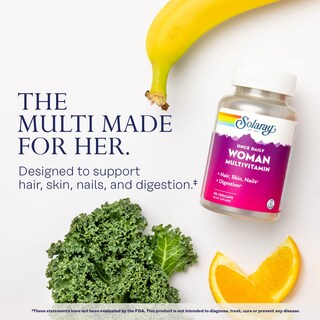 Foto 3 | Multivitamínico Solaray Una Vez Al Día Para Mujer Con Hierro, 90 Cápsulas Vegetales - Venta Internacional.