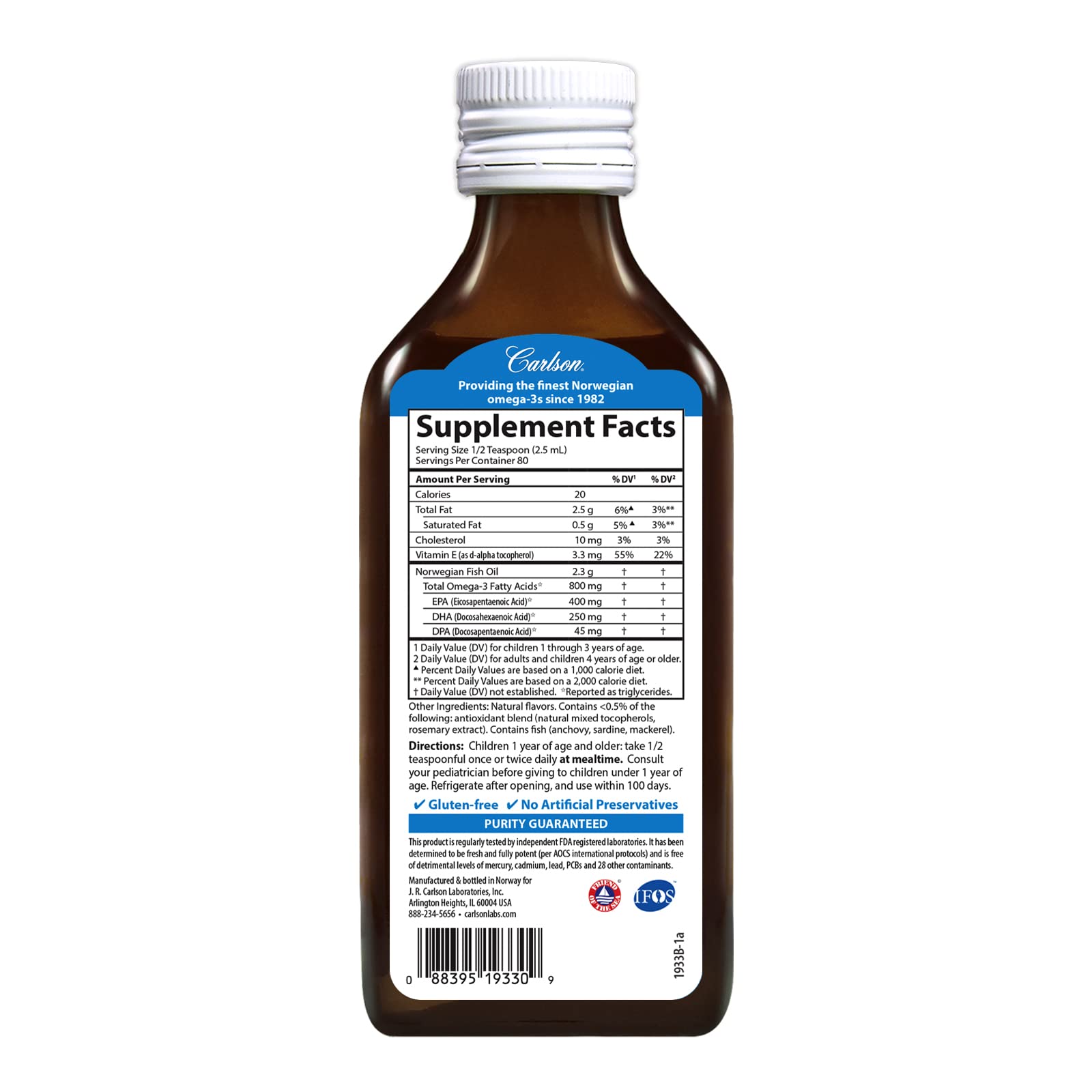 Foto 3 pulgar | Suplemento Carlson Kid's The Very Finest Fish Oil, 200 Ml - Venta Internacional.