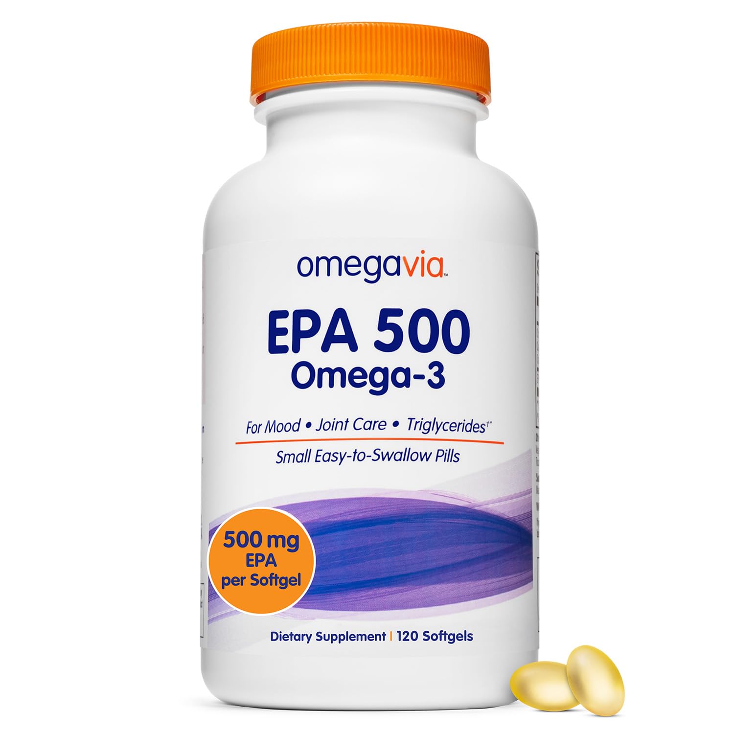 Foto 2 pulgar | Suplemento De Aceite De Pescado Omega-3 Purificado Omegavia Epa 500 120 Cápsulas Blandas - Venta Internacional.