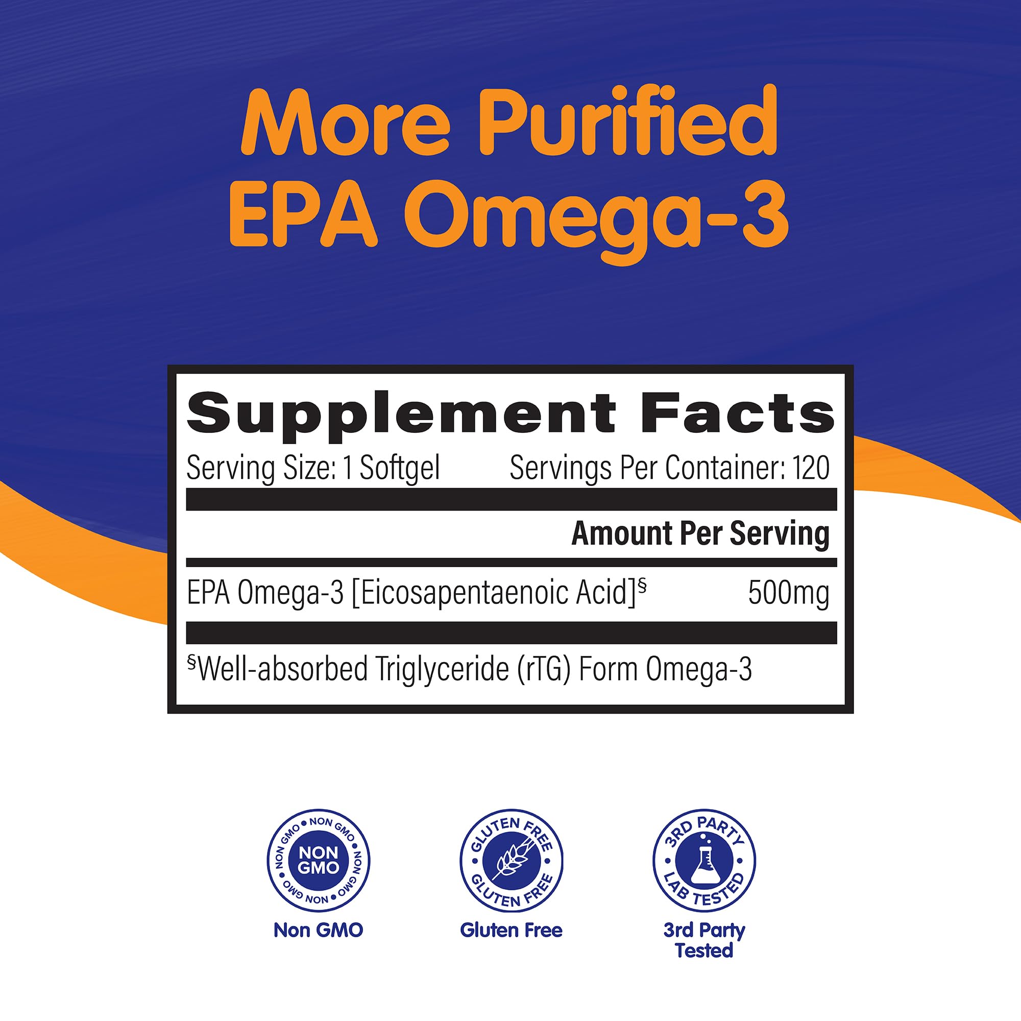 Foto 4 pulgar | Suplemento De Aceite De Pescado Omega-3 Purificado Omegavia Epa 500 120 Cápsulas Blandas - Venta Internacional.