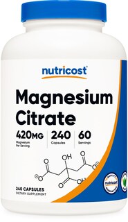 Foto 1 | Suplemento Nutricost Citrato De Magnesio 420 Mg 240 Cápsulas - Venta Internacional.