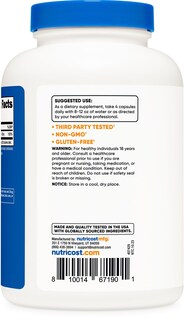 Foto 4 | Suplemento Nutricost Citrato De Magnesio 420 Mg 240 Cápsulas - Venta Internacional.