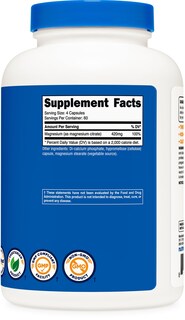 Foto 5 | Suplemento Nutricost Citrato De Magnesio 420 Mg 240 Cápsulas - Venta Internacional.