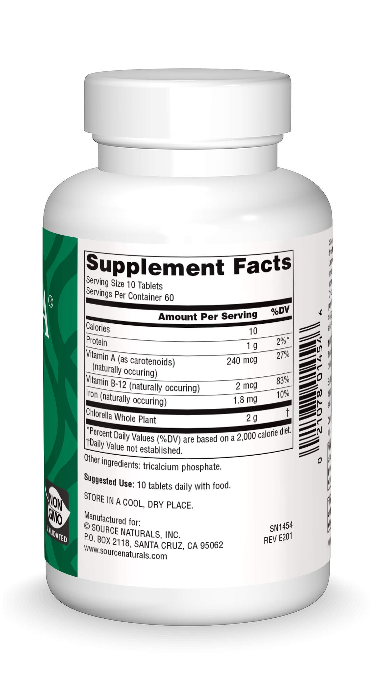 Foto 3 pulgar | Yaeyama Chlorella 600 Comprimidos De Supplement Source Naturals - Venta Internacional.