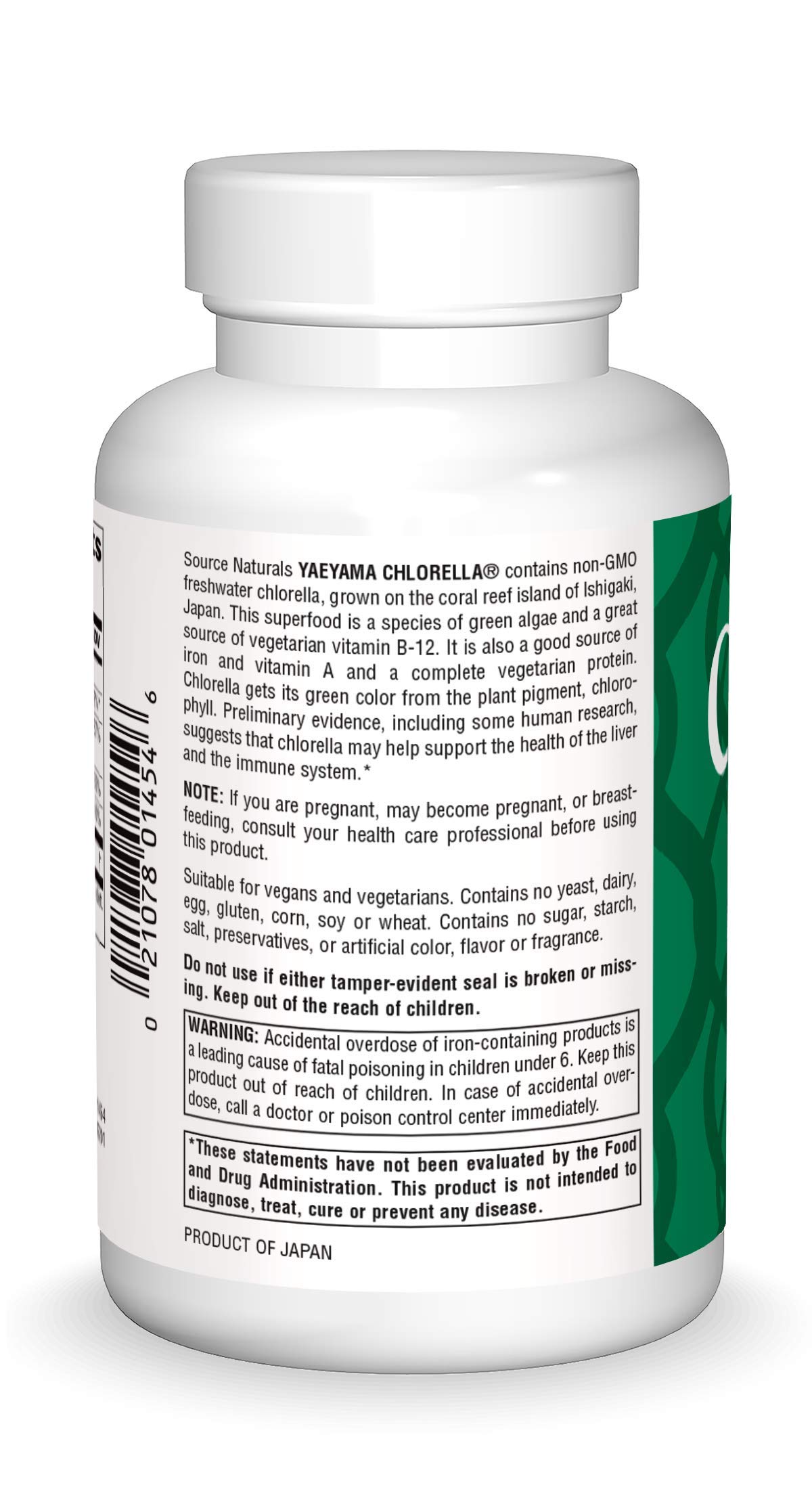 Foto 4 pulgar | Yaeyama Chlorella 600 Comprimidos De Supplement Source Naturals - Venta Internacional.
