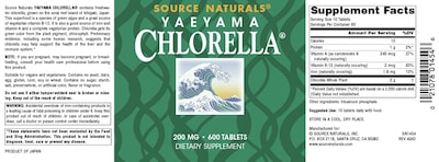 Foto 4 | Yaeyama Chlorella 600 Comprimidos De Supplement Source Naturals - Venta Internacional.