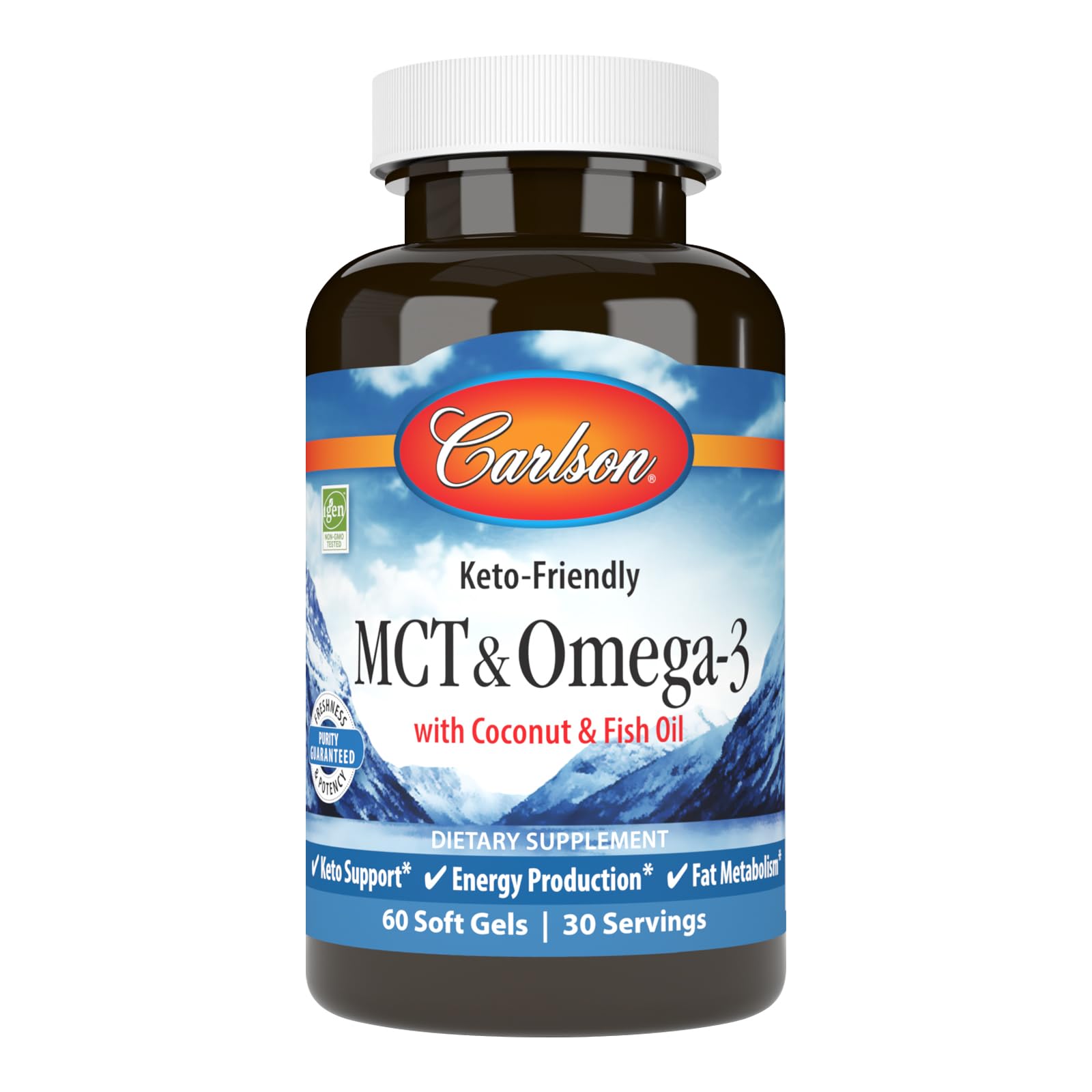 Foto 2 pulgar | Suplemento Carlson Mct Y Aceite De Coco Omega-3 60 Cápsulas Blandas - Venta Internacional.