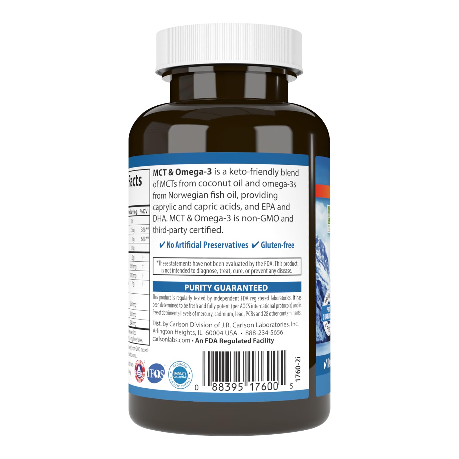 Foto 4 pulgar | Suplemento Carlson Mct Y Aceite De Coco Omega-3 60 Cápsulas Blandas - Venta Internacional.