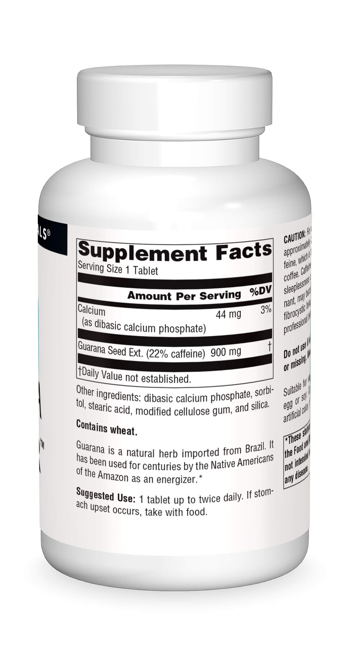 Foto 4 pulgar | Supplement Source Naturals Guaraná Energizer 900 Mg - 200 Comprimidos - Venta Internacional.