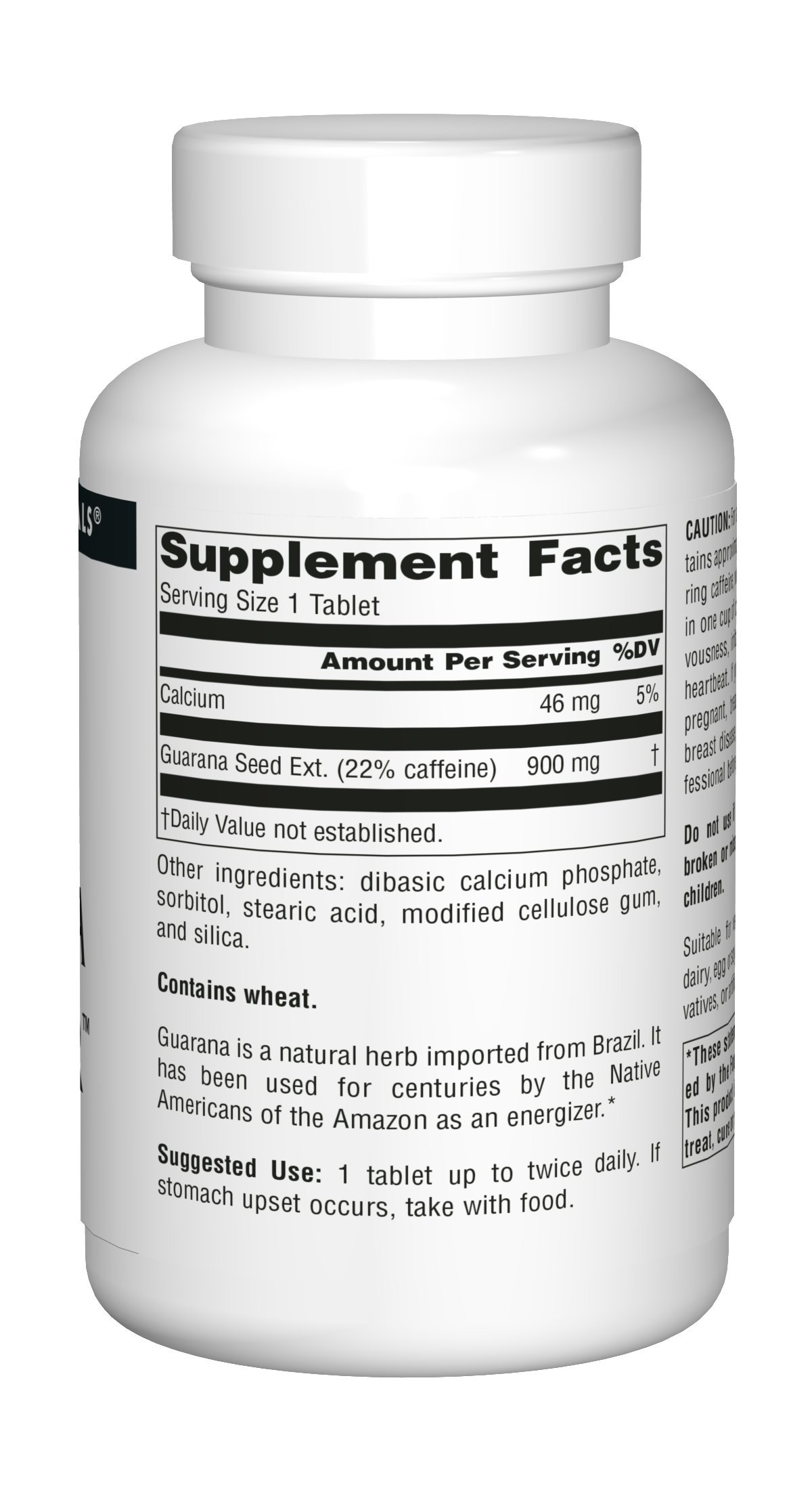 Foto 5 pulgar | Supplement Source Naturals Guaraná Energizer 900 Mg - 200 Comprimidos - Venta Internacional.
