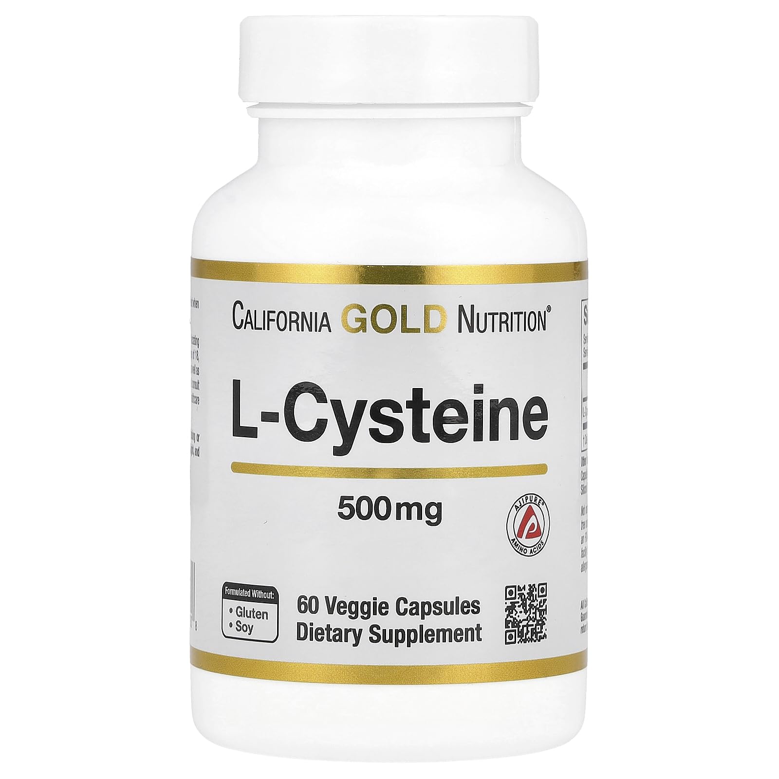 Foto 2 pulgar | Suplemento California Gold Nutrition L-cisteína 500 Mg 60 Cápsulas - Venta Internacional.