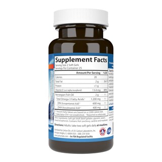 Foto 2 | Suplemento Carlson Super Omega-3 Gems 50 Cápsulas Blandas 1200 Mg - Venta Internacional.