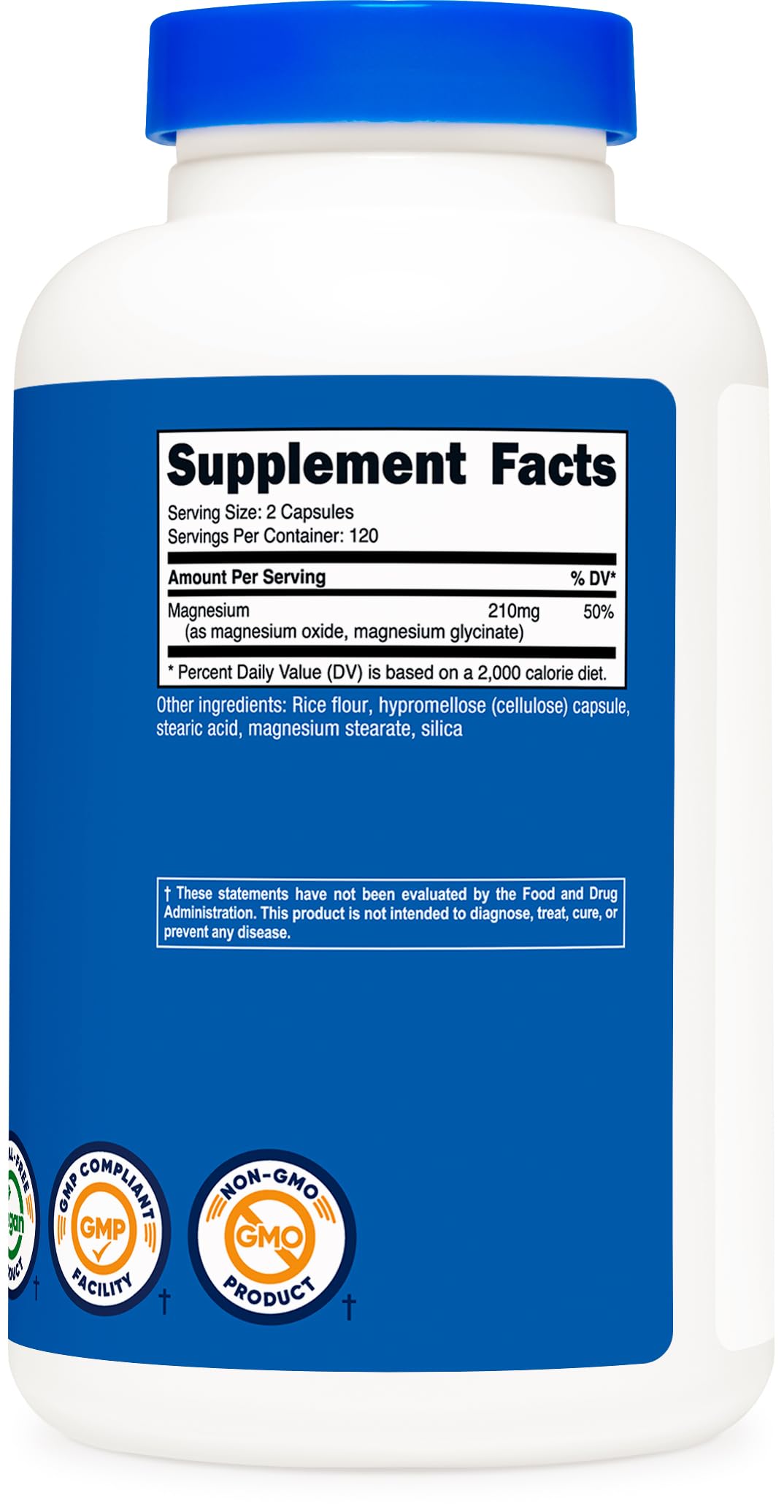 Foto 6 pulgar | Suplemento Nutricost Magnesium+ 210 Mg 240 Cápsulas - Venta Internacional.