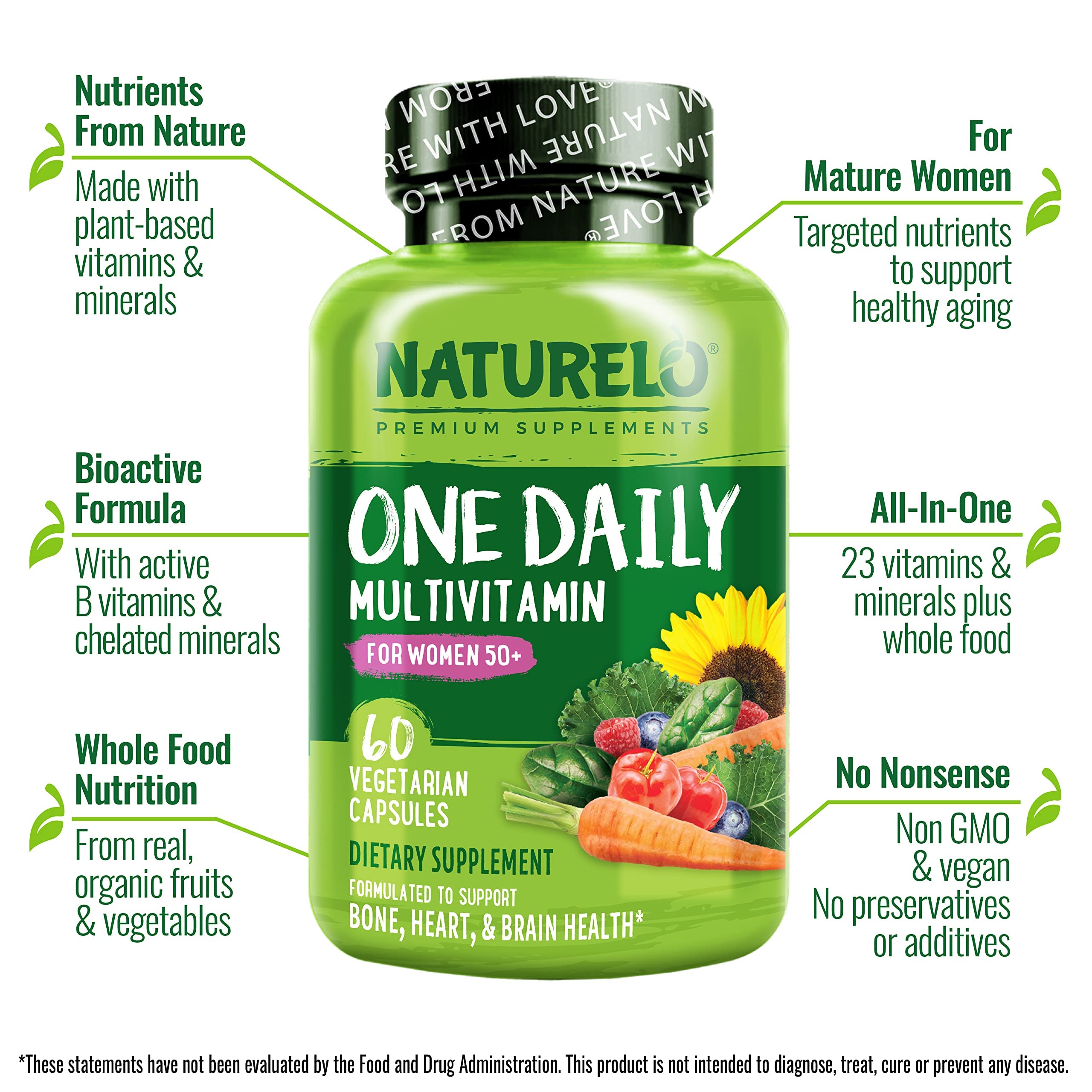 Foto 5 pulgar | Suplemento Naturelo, Un Multivitamínico Diario Para Mujeres, 50 O Más De 60 Cápsulas - Venta Internacional.