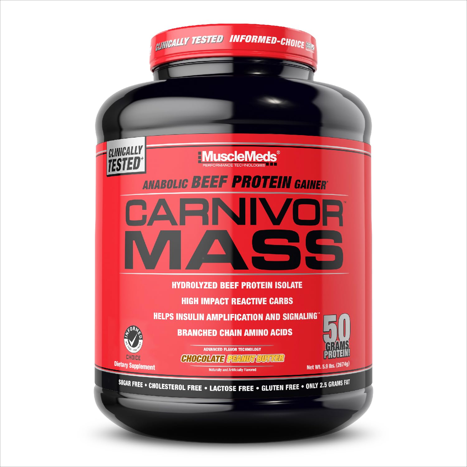 Foto 2 pulgar | Mass Gainer Shake Musclemeds Carnivor Chocolate Y Cacahuete, 6 Libras - Venta Internacional.
