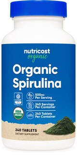 Foto 1 | Suplemento Nutricost De Espirulina Orgánica 500 Mg 240 Tabletas - Venta Internacional.
